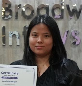 Testimonial from Ms. Laxmi Thapa Magar